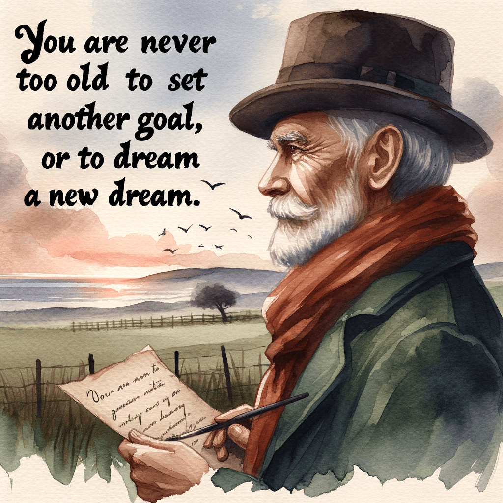 You are never too old to set another goal or to dream a new dream. — C.S. Lewis