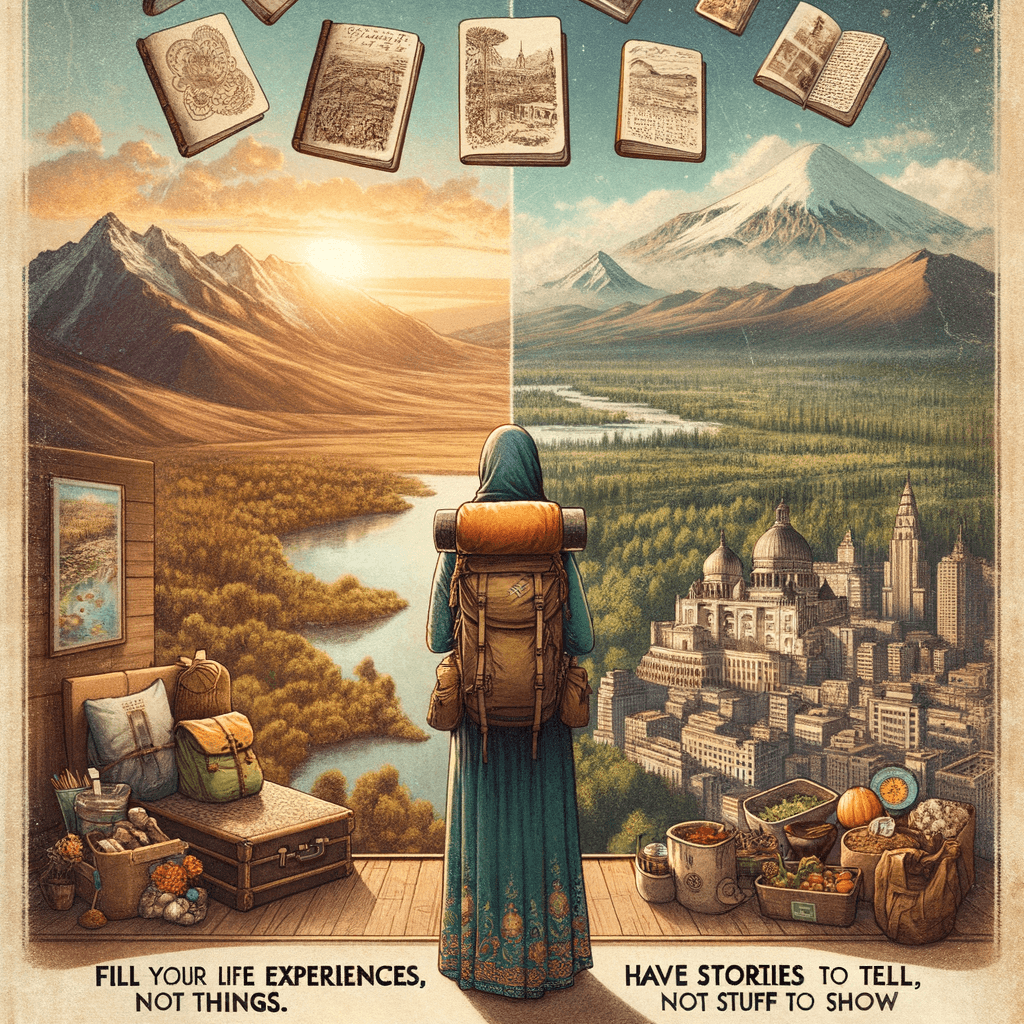 Fill your life with experiences, not things. Have stories to tell, not stuff to show. — Unknown.