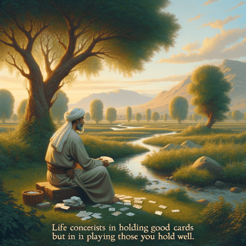 Life consists not in holding good cards but in playing those you hold well. — Josh Billings