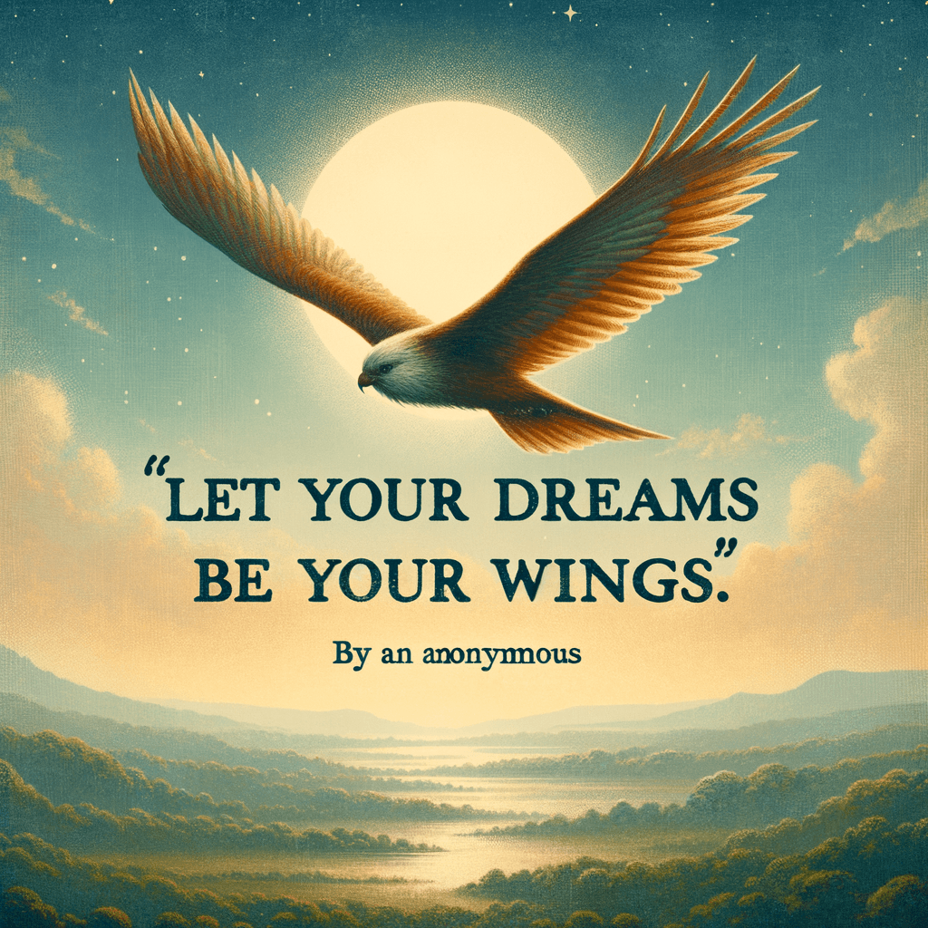Let your dreams be your wings. — Anonymous