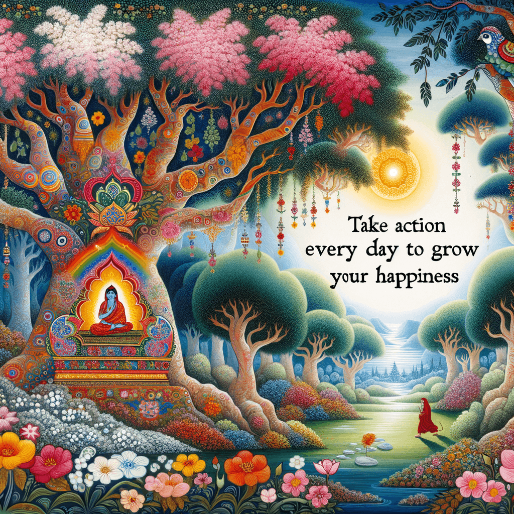 Toma acción todos los días para aumentar tu felicidad. — Deepak Chopra, India.