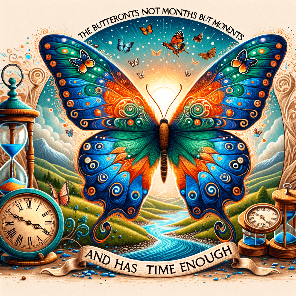 La mariposa no cuenta los meses sino los momentos, y tiene tiempo suficiente. - Rabindranath Tagore