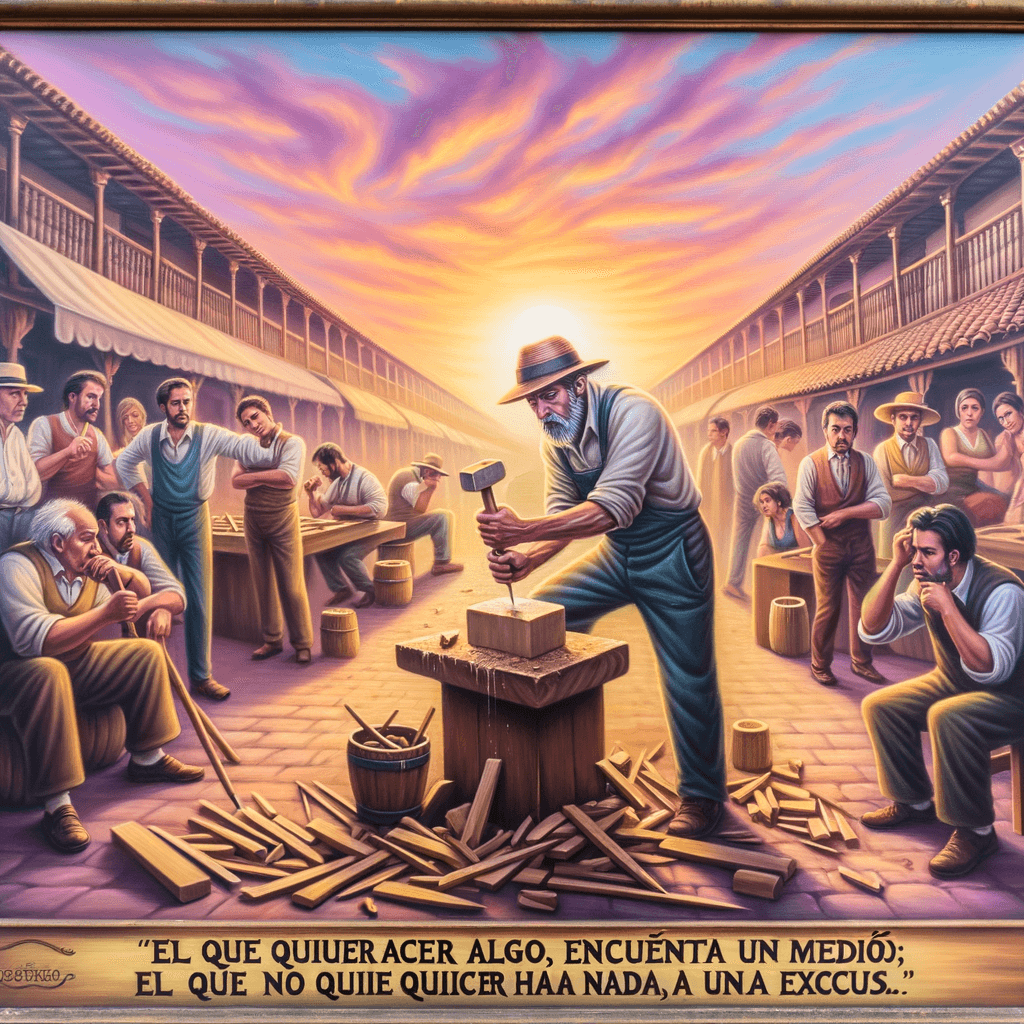 El que quiere hacer algo, encuentra un medio; el que no quiere hacer nada, encuentra una excusa. - Proverbio español