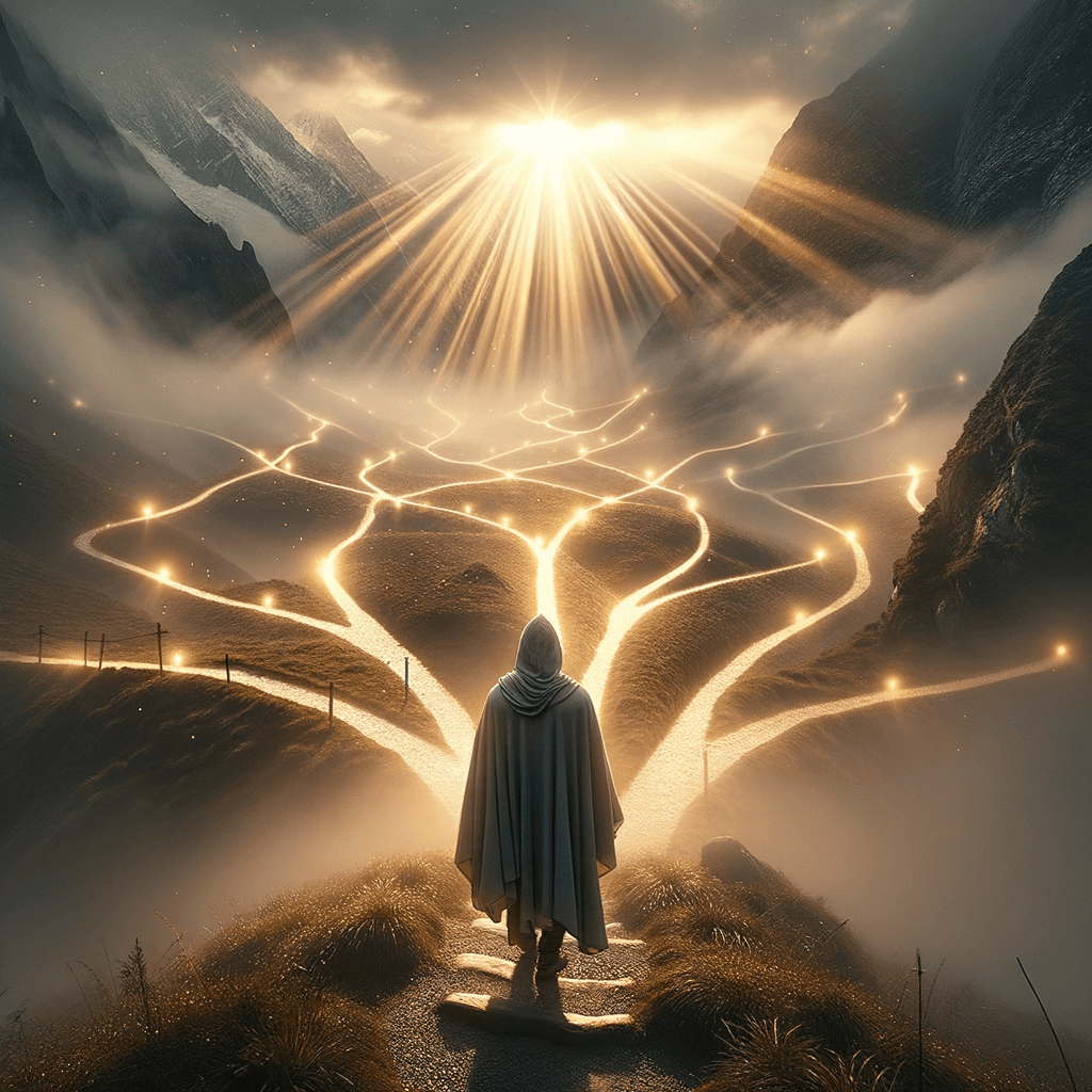 Actúa en el Valle de la Decisión, y encontrarás que el Camino se vuelve claro. — James Allen