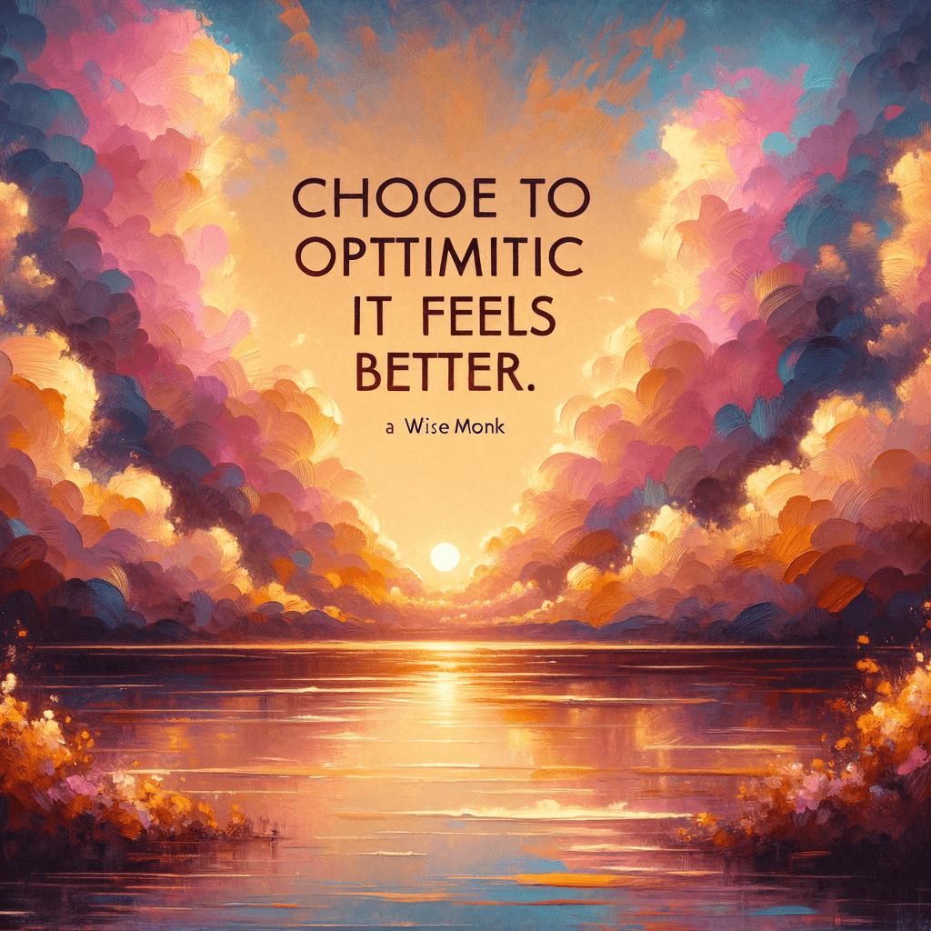 Elige ser optimista, se siente mejor. — Dalai Lama