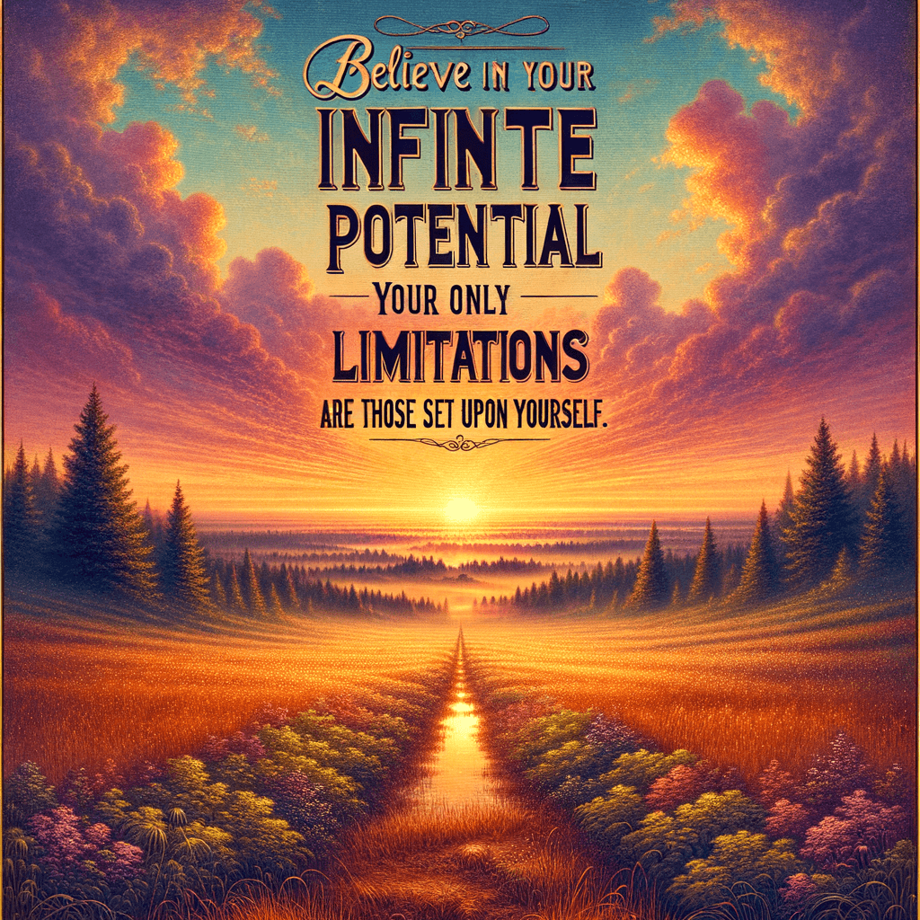Creer en tu potencial infinito. Tus únicas limitaciones son aquellas que te impones a ti mismo. — Roy T. Bennett