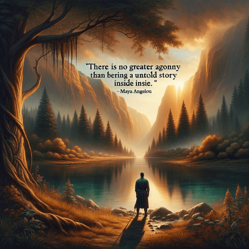 No hay mayor agonía que llevar una historia no contada dentro de ti. — Maya Angelou