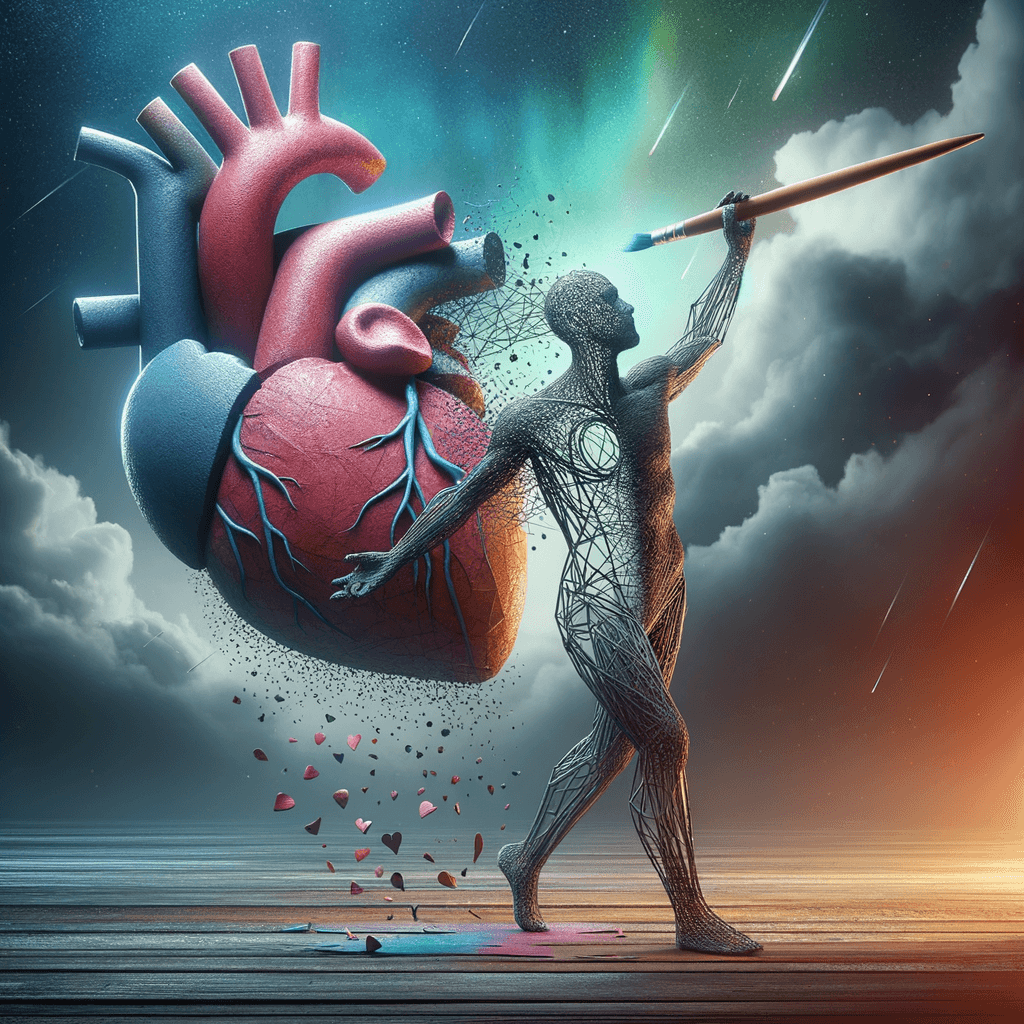 Convierte tu corazón roto en arte. — Carrie Fisher