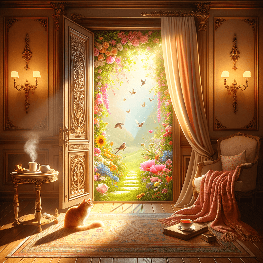 La felicidad a menudo se cuela por una puerta que no sabías que habías dejado abierta. — John Barrymore