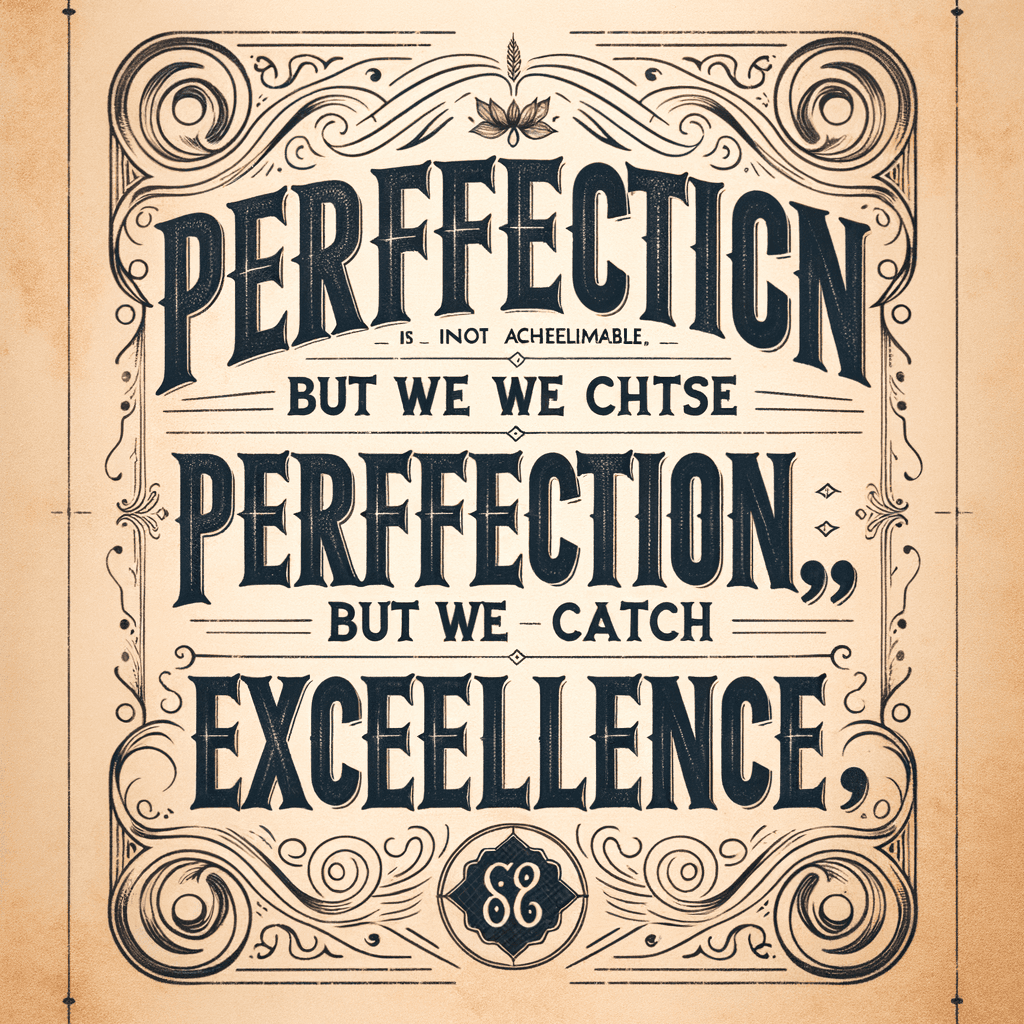 La perfección no es alcanzable, pero si perseguimos la perfección, podemos atrapar la excelencia. — Vince Lombardi