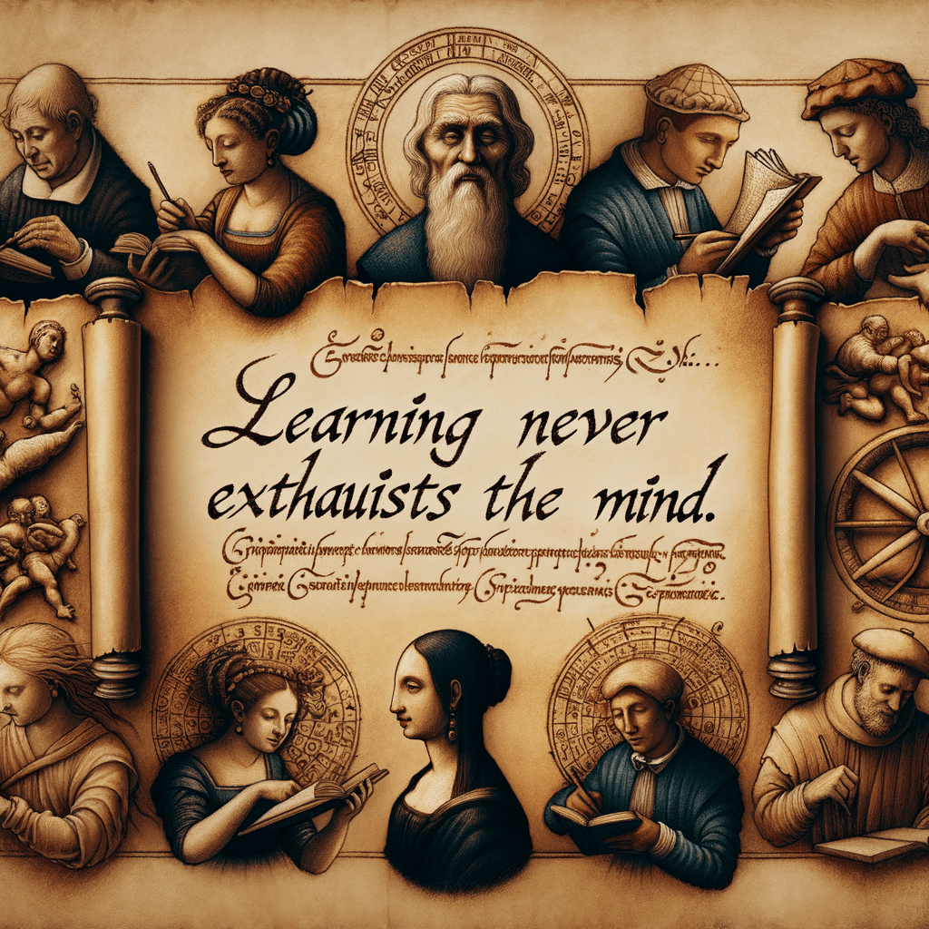Learning never exhausts the mind. — Leonardo da Vinci