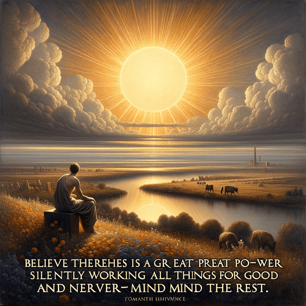 Cree que hay un gran poder trabajando en silencio para bien, compórtate y no te preocupes por el resto. — Beatrix Potter