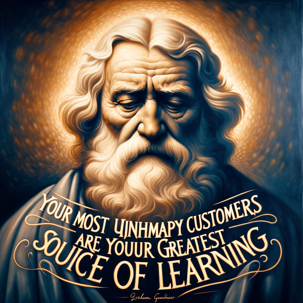 您最不满意的顾客是您最重要的学习来源。 — 比尔·盖茨