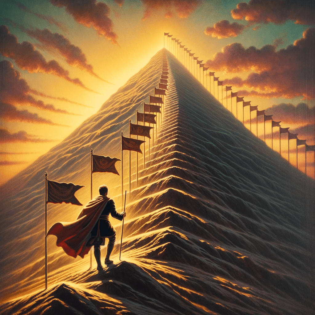 Una forma de mantener el impulso es tener objetivos constantemente mayores. — Michael Korda, Reino Unido.