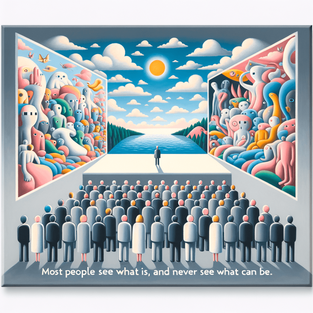 La mayoría de las personas ven lo que es, y nunca ven lo que puede ser. — Albert Einstein