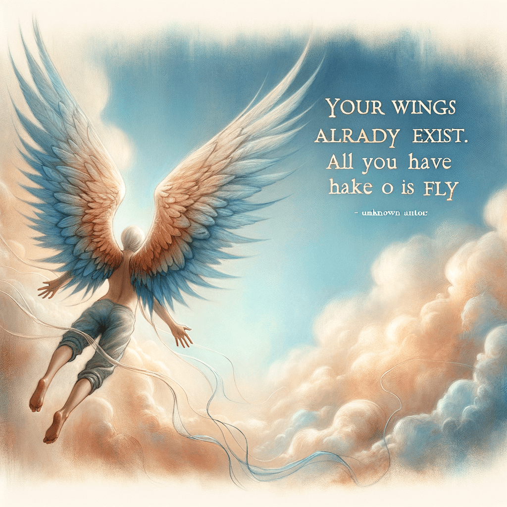 Tus alas ya existen. Todo lo que tienes que hacer es volar. — Desconocido