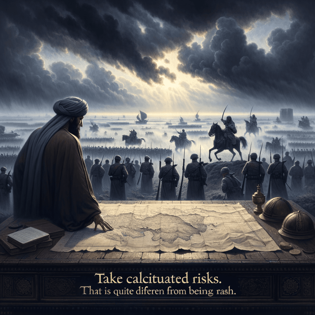 Toma riesgos calculados. Eso es bastante diferente de ser imprudente. — George S. Patton