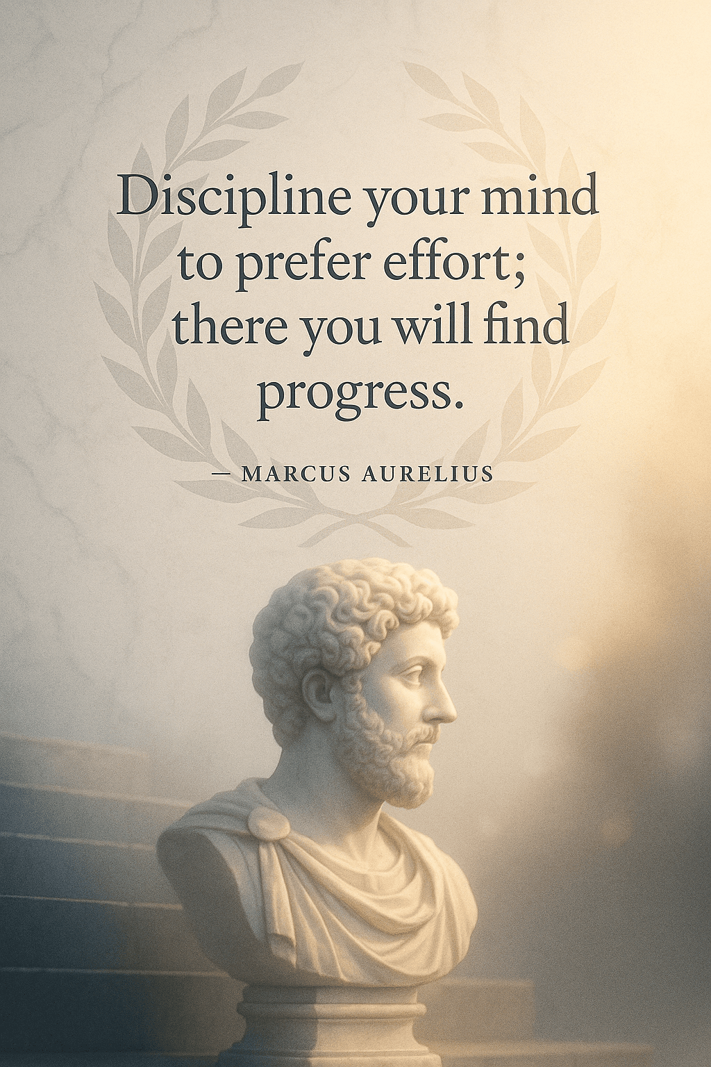 Choosing Effort: The Stoic Path to Progress Discipline your mind to prefer effort; there you will find progress. — Marcus Aurelius