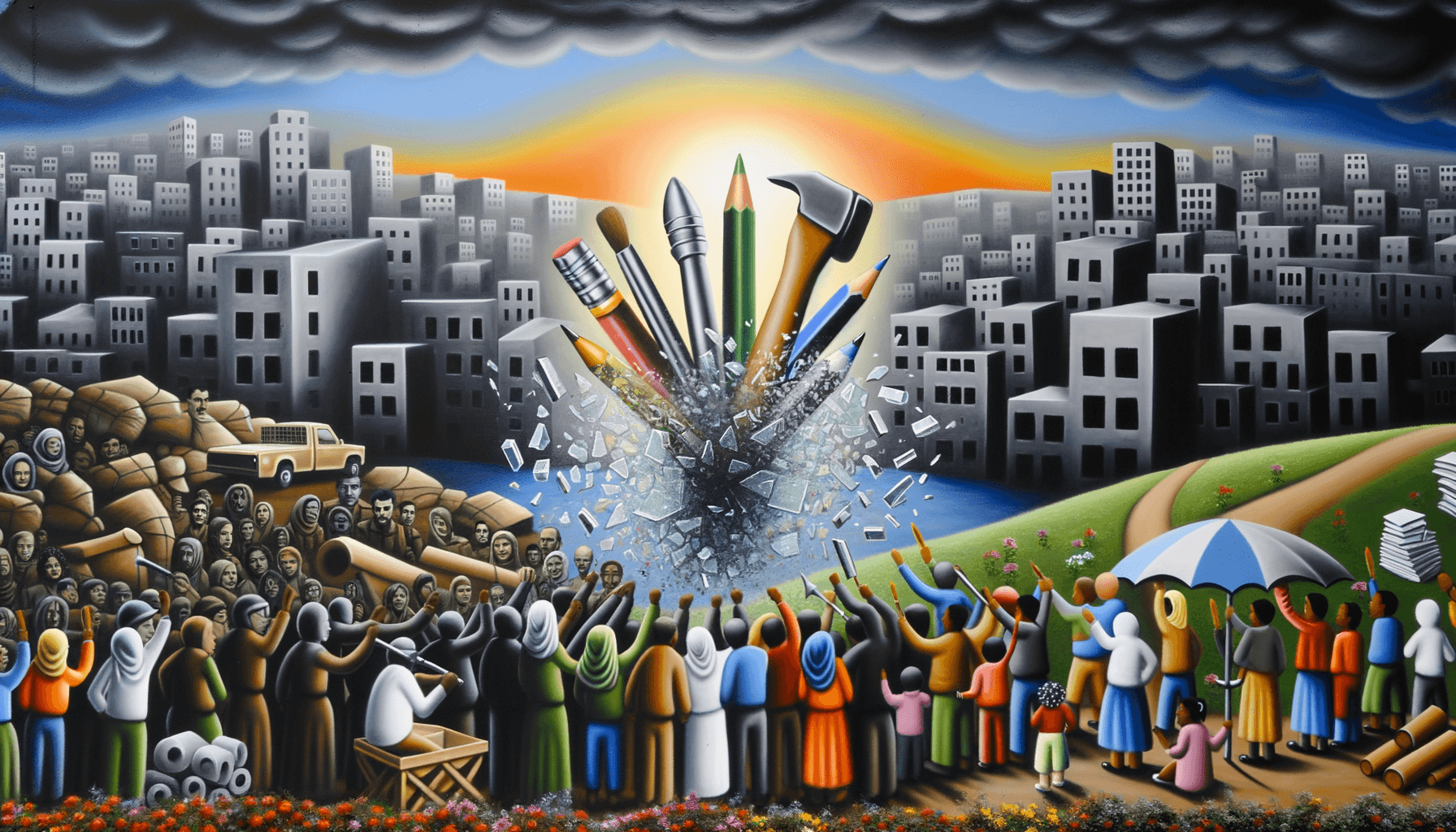 Nothing stops a bullet like a job. — Banksy