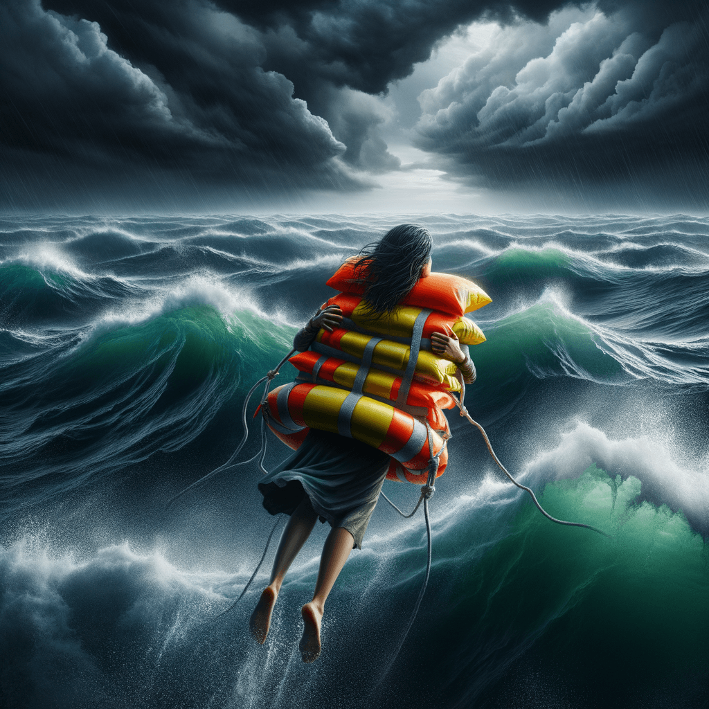 生命就像暴风雨中的救生衣,抓住它,就能漂浮。——伊扬拉·万赞特