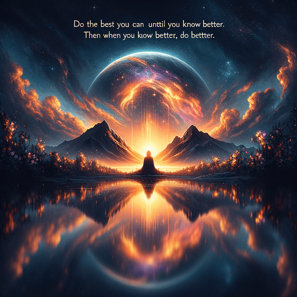 Haz lo mejor que puedas hasta que sepas más. Luego, cuando sepas más, hazlo mejor. — Maya Angelou