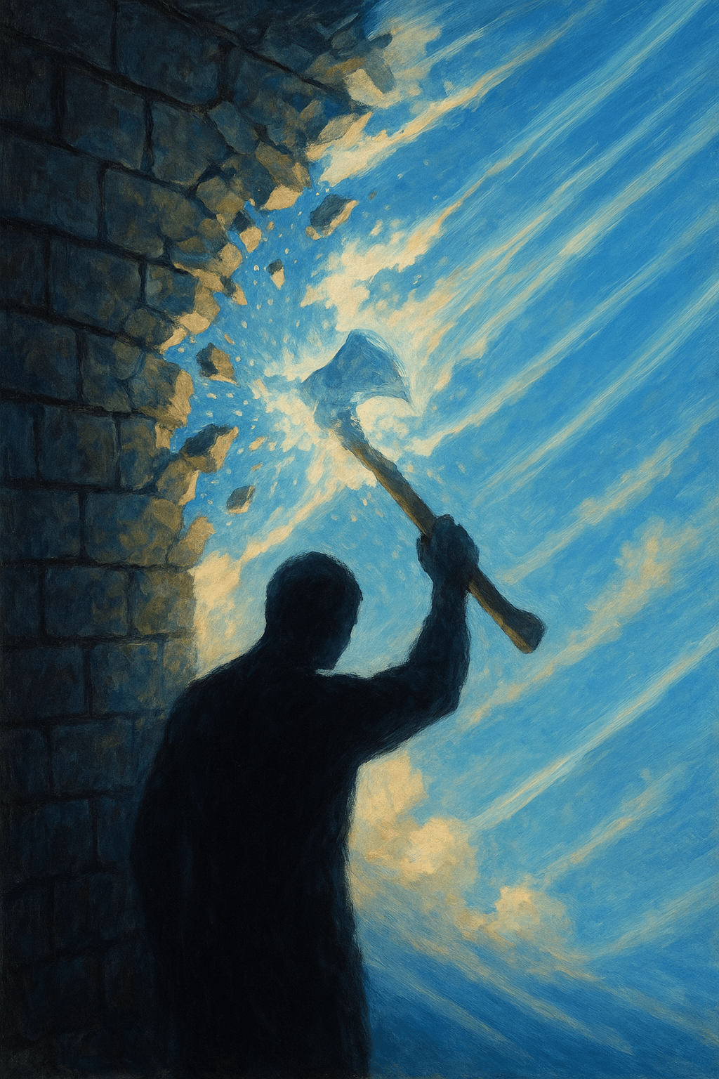 Become the sky. Take an axe to the prison wall. Escape. — Rumi