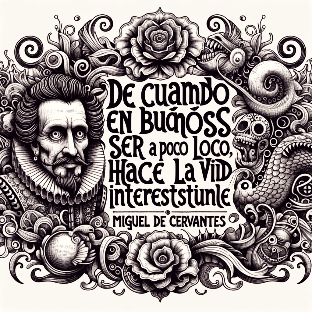 From time to time it is good to be a little crazy; it makes life interesting. - Miguel de Cervantes