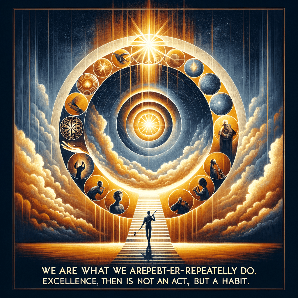 Somos lo que hacemos repetidamente. La excelencia, entonces, no es un acto, sino un hábito. — Aristóteles