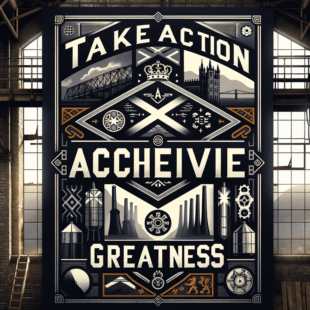 Toma acción, alcanza la grandeza. — Andrew Carnegie, Escocia.