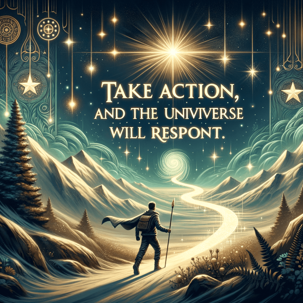 Take action, and the universe will respond. — P. A. K. Dwyer, Australia.