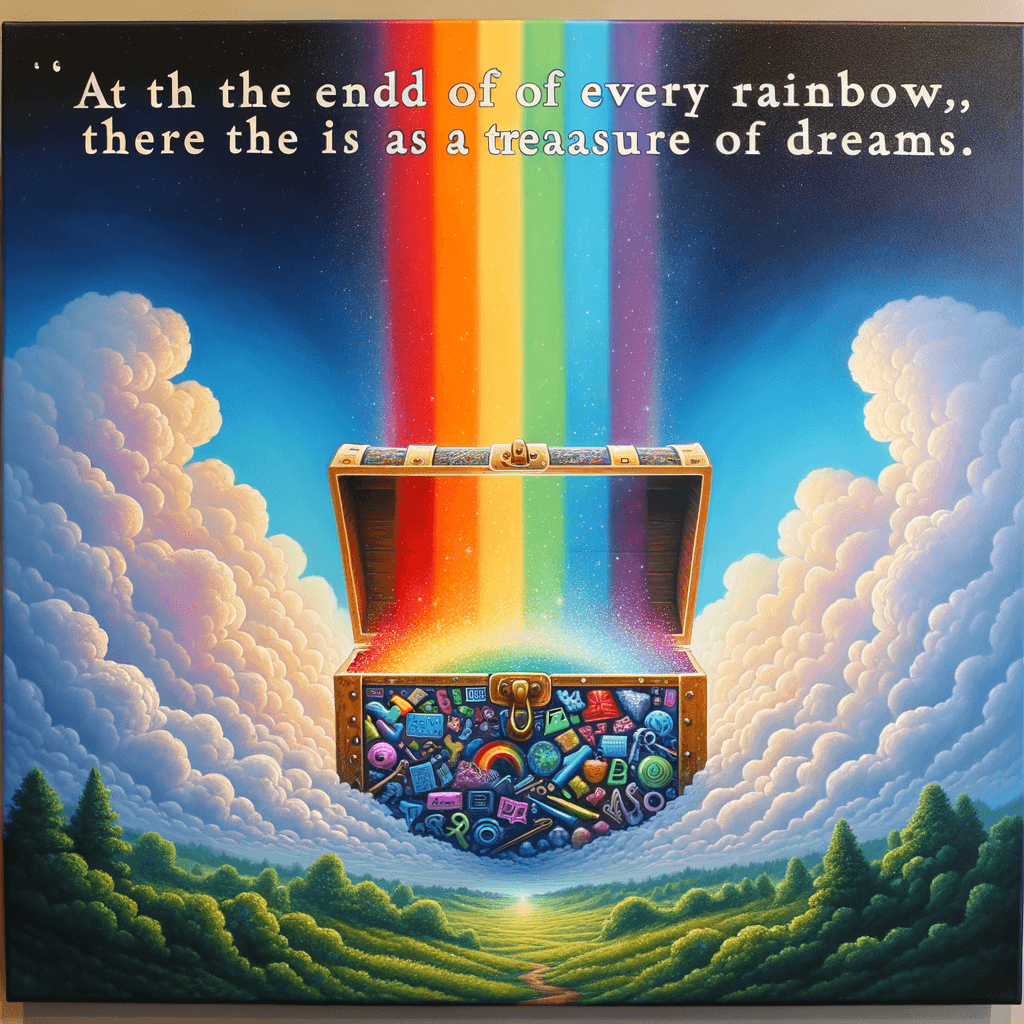 Al final de cada arcoíris, hay un tesoro de sueños.