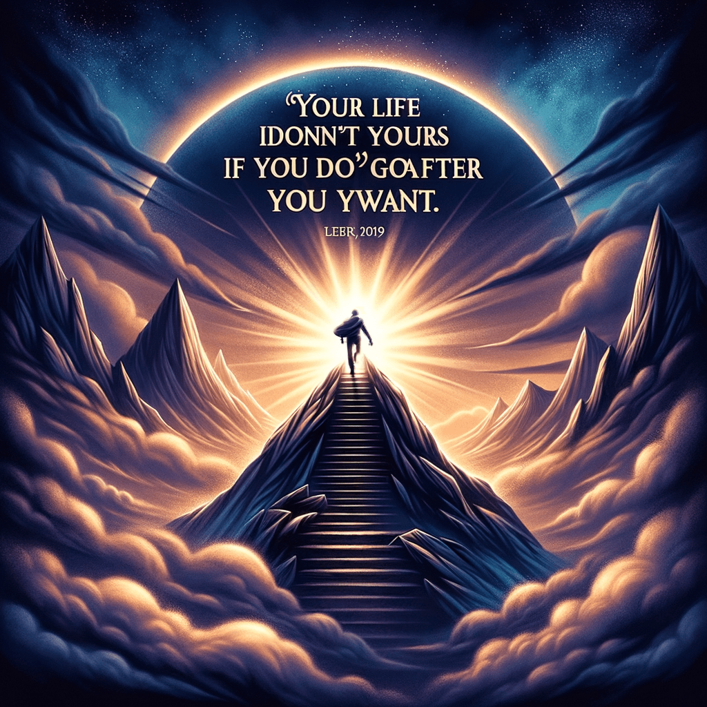 La tu vida no es tuya si no vas tras lo que quieres. — Chris A. Hadfield, Canadá.