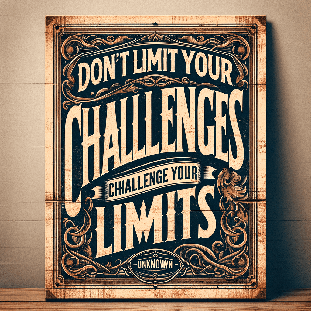 No limites tus desafíos. Desafía tus límites. — Desconocido