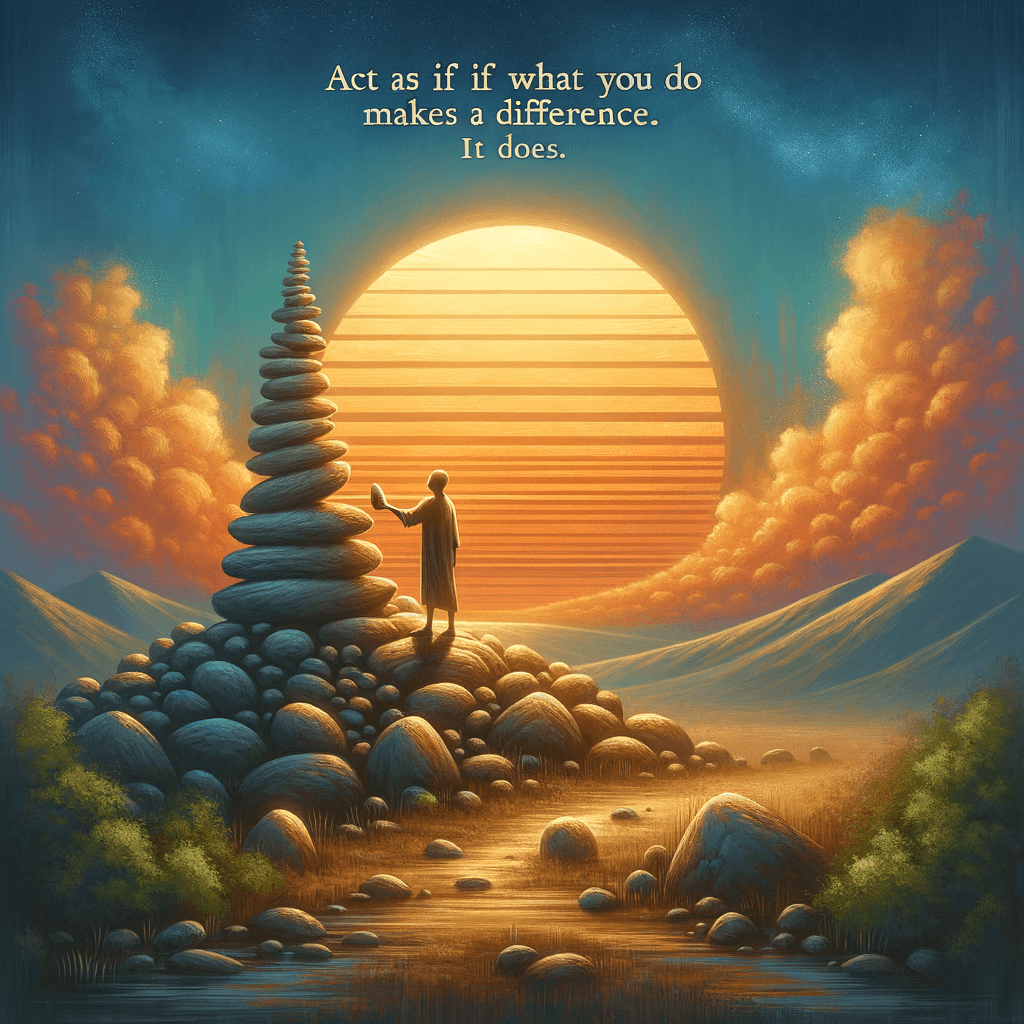 Actúa como si lo que haces marcara la diferencia. Lo hace. - William James