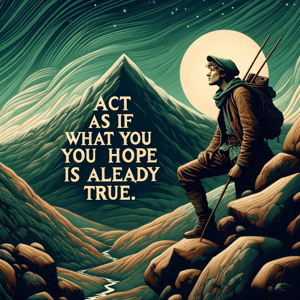 Act as if what you hope for is already true. — John O'Donohue, Ireland.