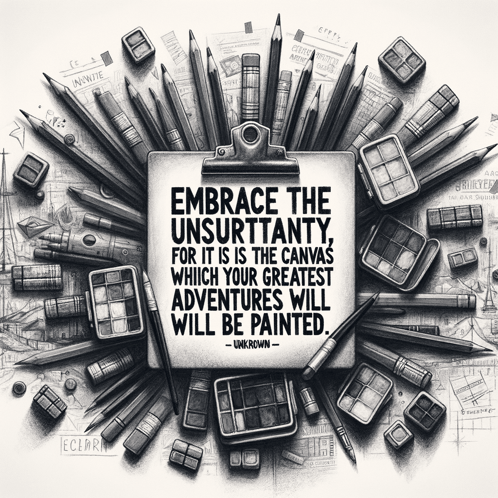 Abrace la incertidumbre, porque es el lienzo sobre el cual se pintarán tus mayores aventuras. – Desconocido