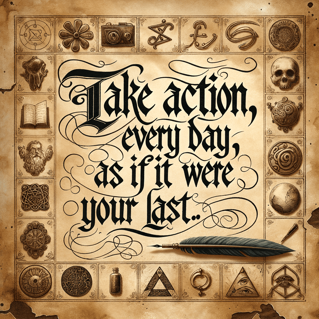 每天都采取行动,就像这是你最后一天一样。 — 迈克尔·恩德,德国。