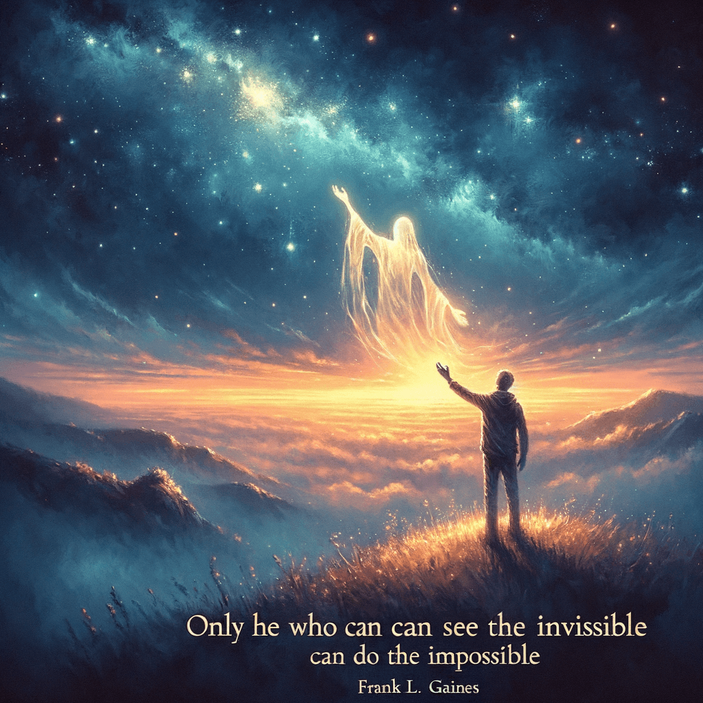 Solo aquellos que pueden ver lo invisible pueden hacer lo imposible. — Frank L. Gaines