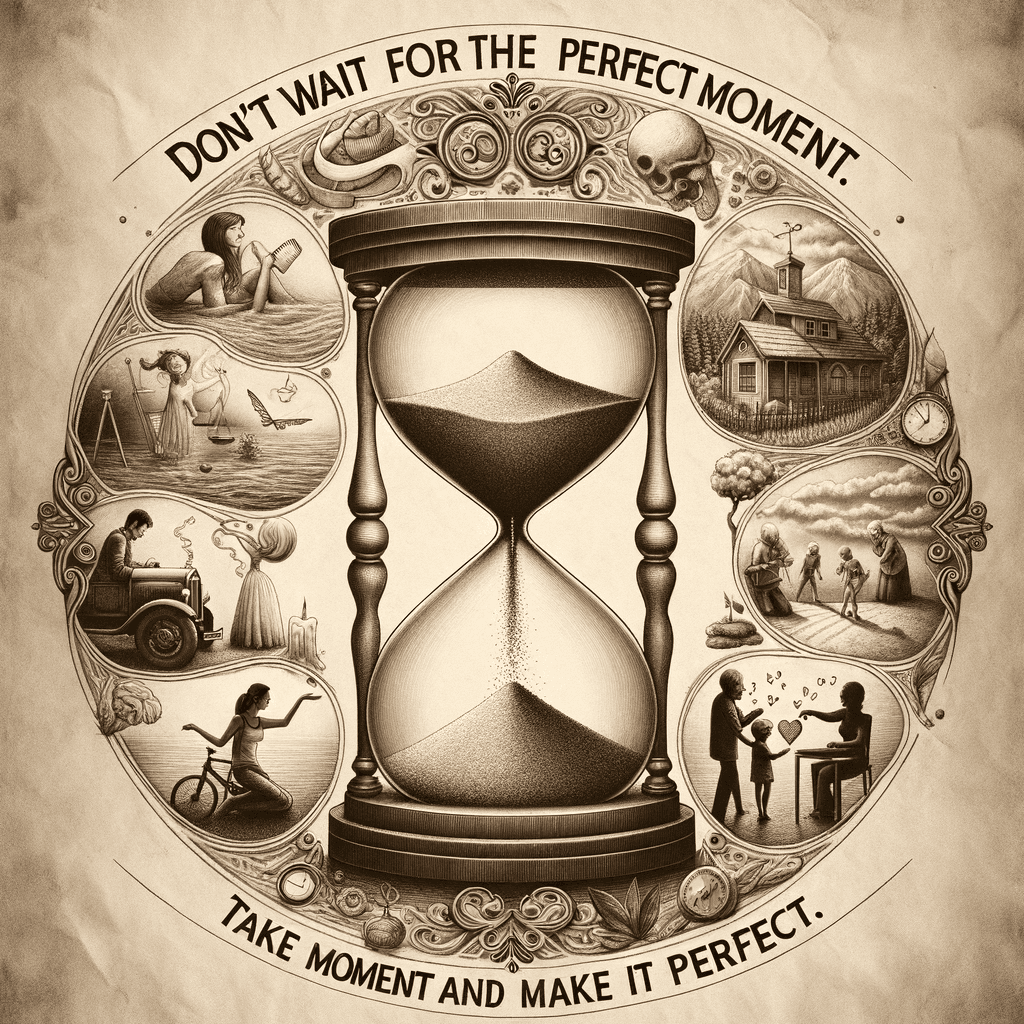 Don't wait for the perfect moment. Take the moment and make it perfect. — Zoey Sayward