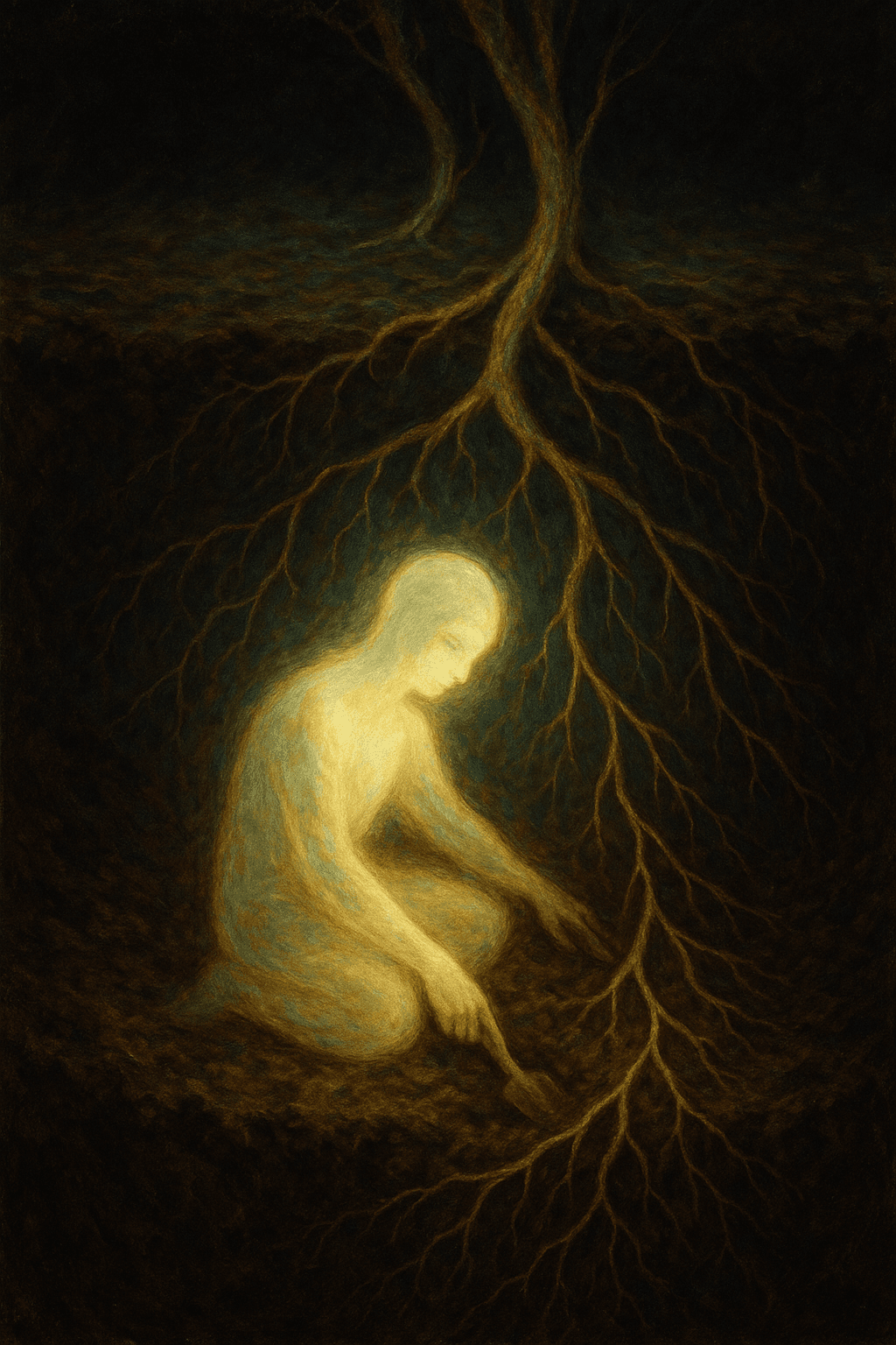 Renacer Desde las Profundidades del Ser Interior Cuando el alma está profundamente en la tierra, está cavando en busca de raíces para volver a levant