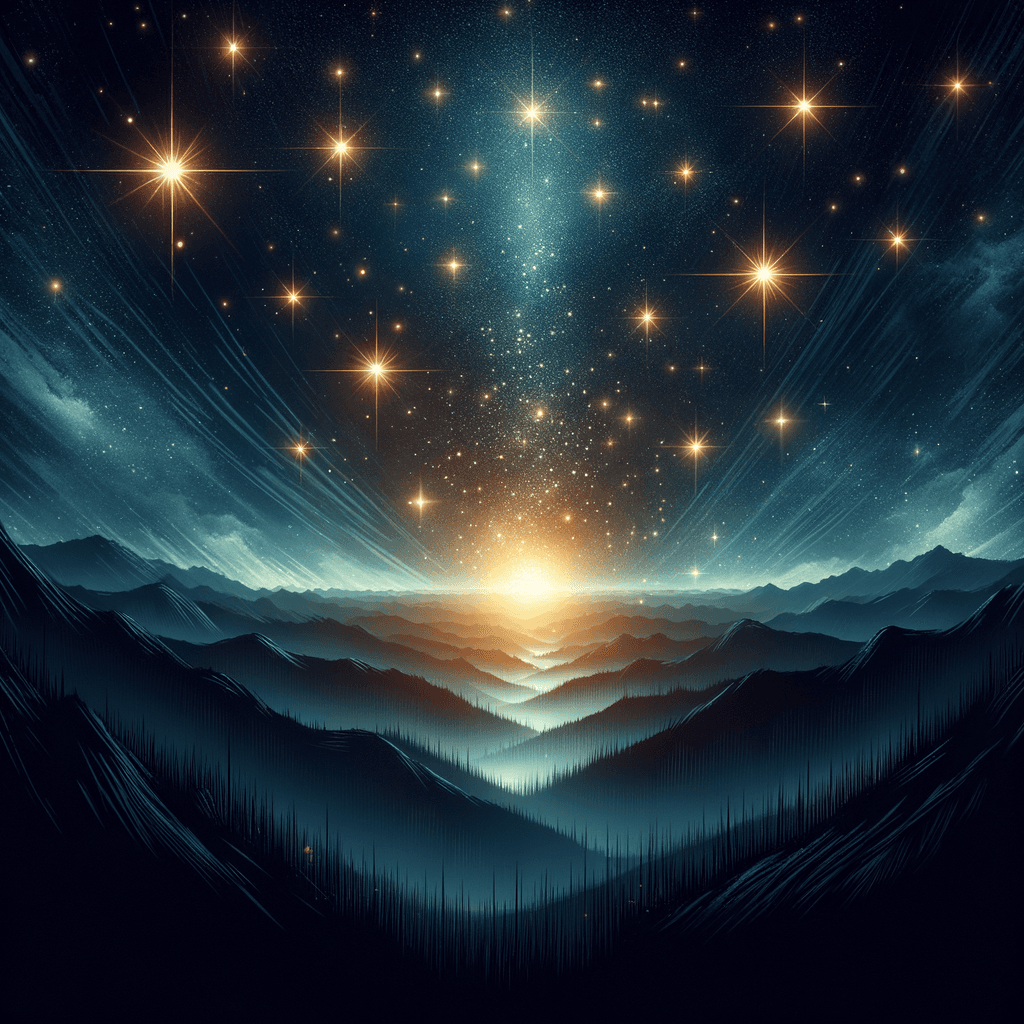 在夜晚的中心,每颗星星都是一个希望。