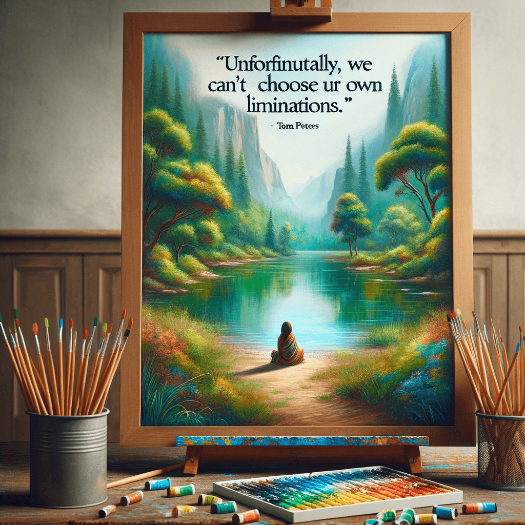 Unfortunately, we can't choose our own limitations. — Tom Peters