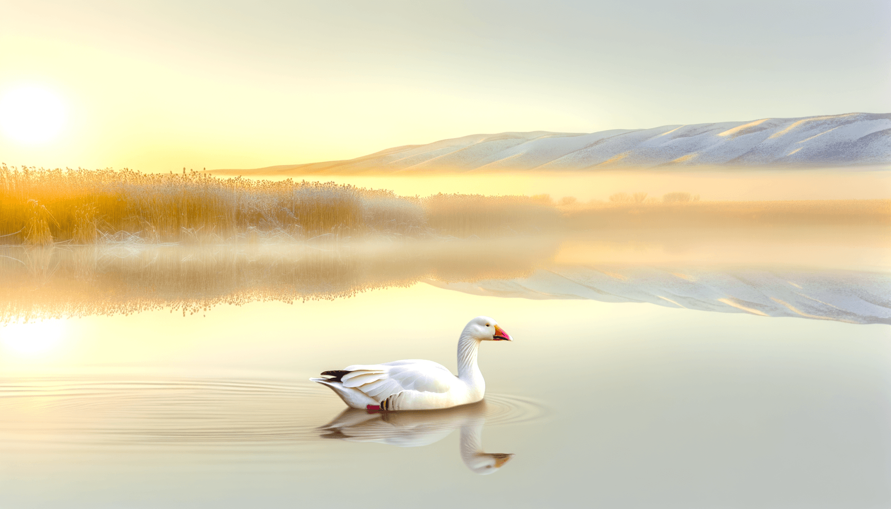 El ganso de las nieves no necesita bañarse para volverse blanco. Tampoco necesitas hacer nada más que ser tú mismo. — Baaara T. Nascimento