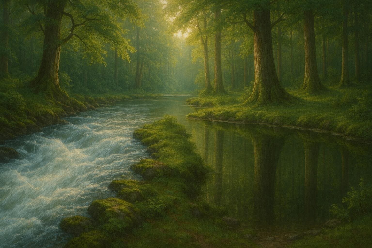 En la acción, sé como un río. En el descanso, como un bosque. — Proverbio japonés