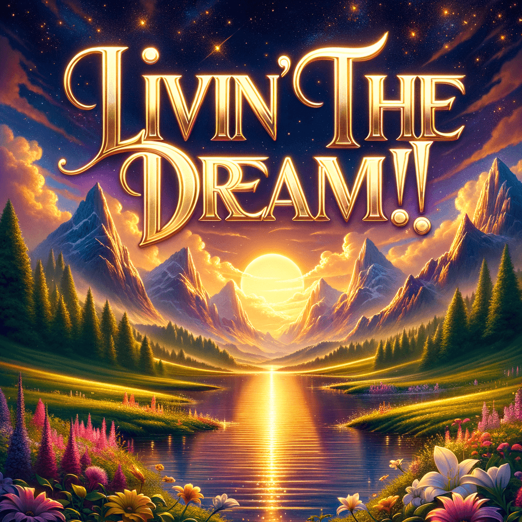 Livin' the dream! — Unknown, often used as a motivational phrase