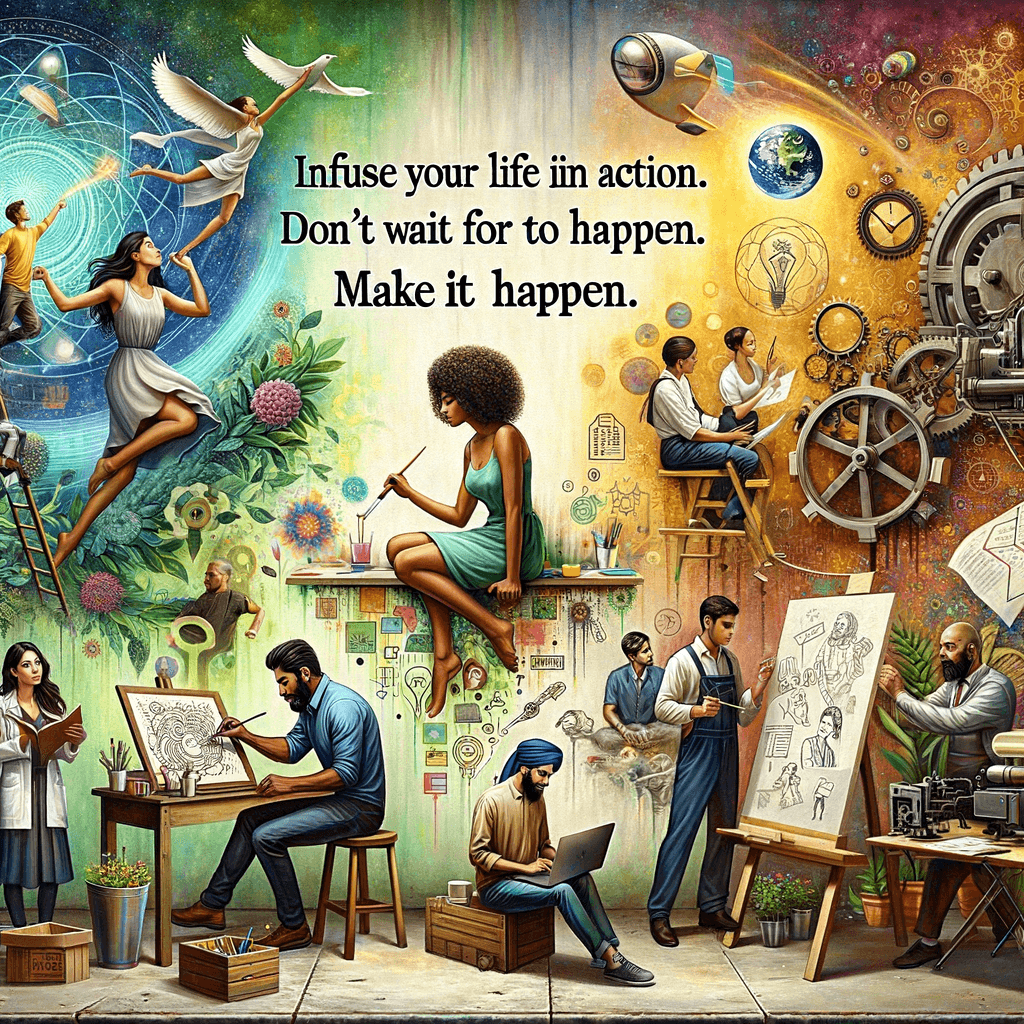 Inyecta acción en tu vida. No esperes a que suceda. Haz que suceda. — Bradley Whitford