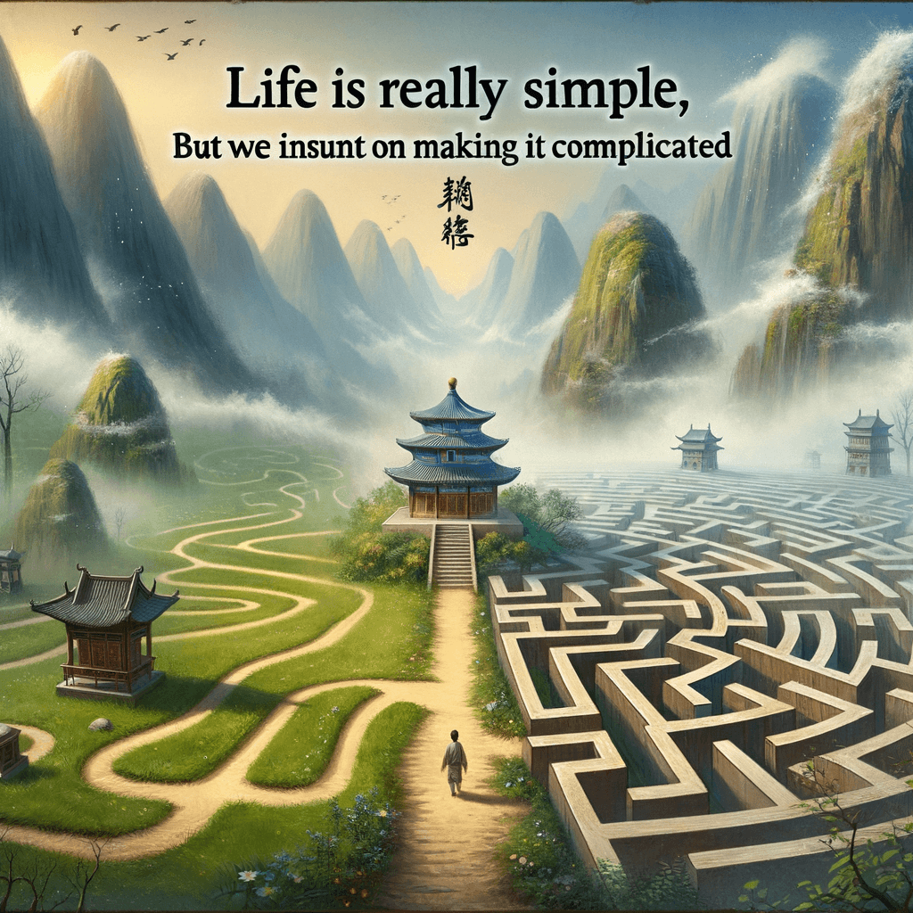 La vida es realmente simple, pero insistimos en complicarla. — Confucio, China.