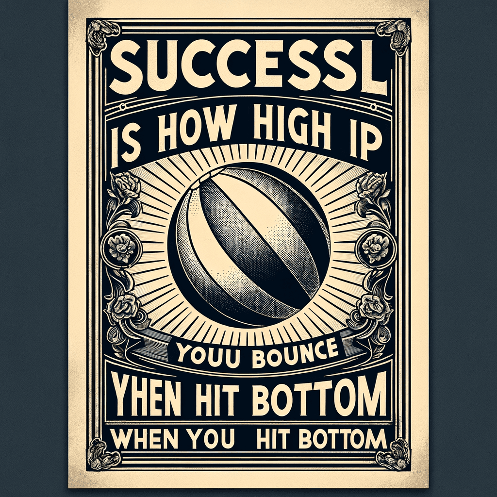 Success is how high you bounce when you hit bottom. — General George S. Patton, United States.