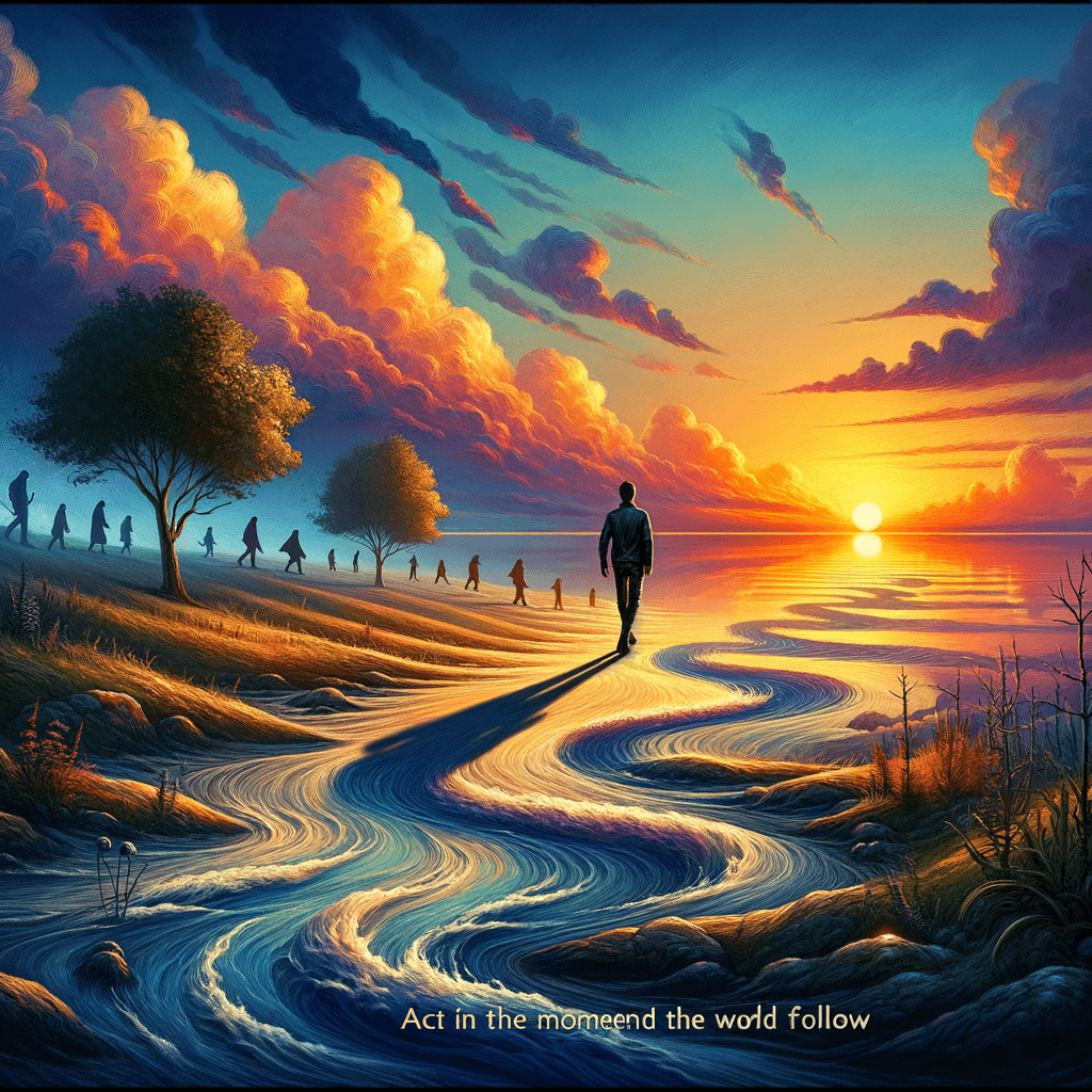 Actúa en el momento, y el mundo te seguirá. — Aung San Suu Kyi, Myanmar.