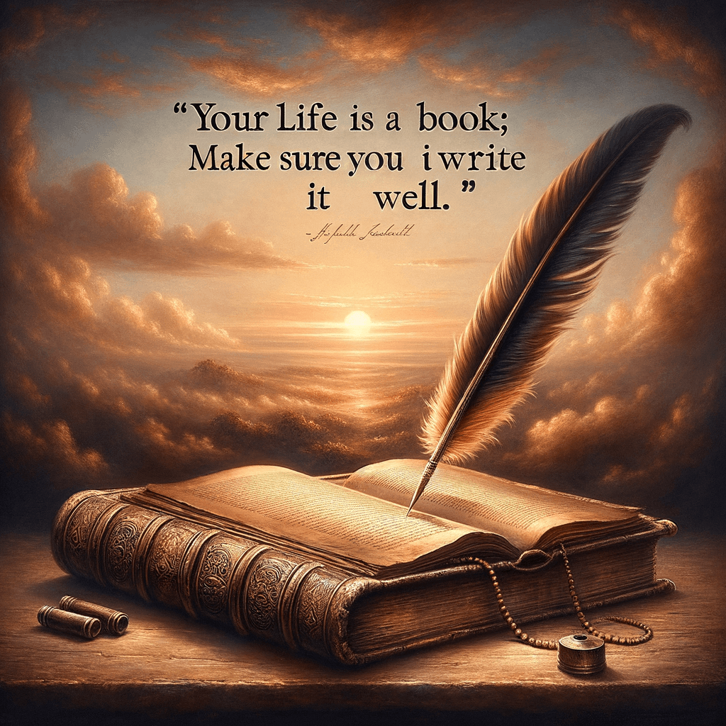 Tu vida es un libro; asegúrate de escribirlo bien. — S. A. S. A. Halilović